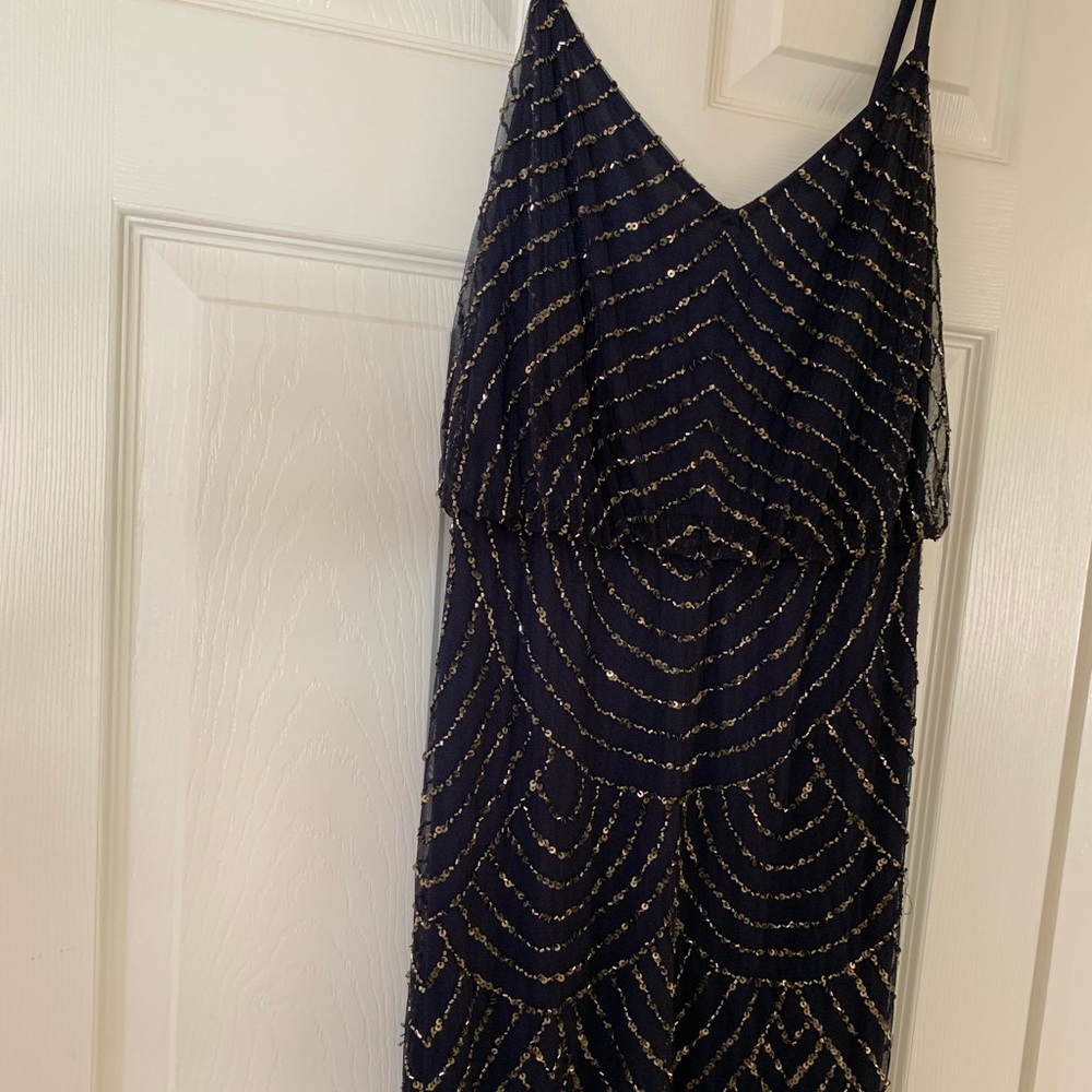 Short Adriana Papell dress in navy